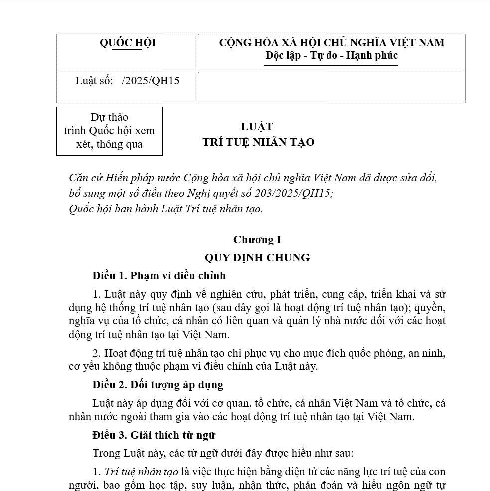 VIETNAMESE ARTIFICIAL INTELLIGENCE LAW - Some observations on the risk-based management approach